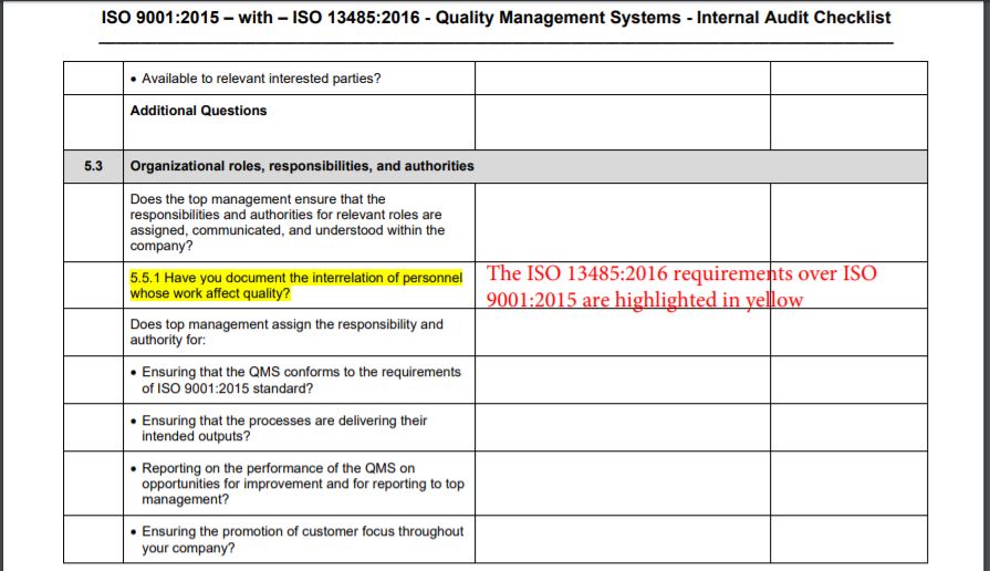 iso 13485 risk management checklist