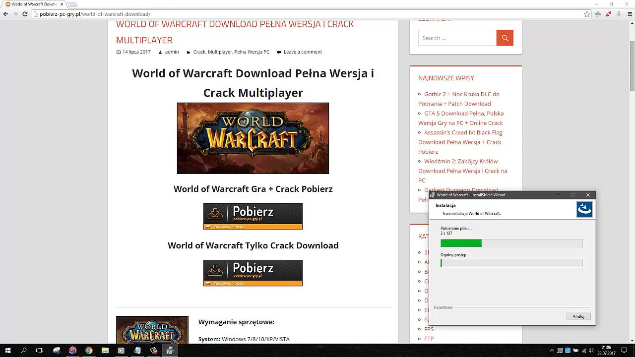 world of warcraft cracked download